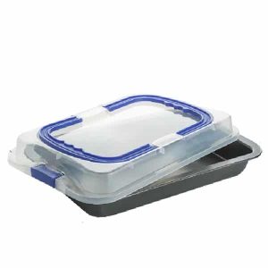 תבנית מלבנית 36/24 ס"מ | NON STICK עם מכסה