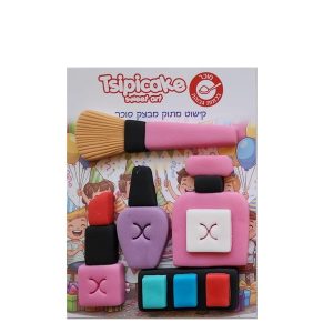 סט אביזרי איפור מבצק סוכר | ורוד