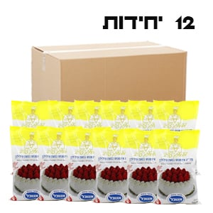 פודינג בטעם וניל (אינסטנט) לבן - אשבל | קרטון 12 יחידות - בד"ץ העדה החרדית