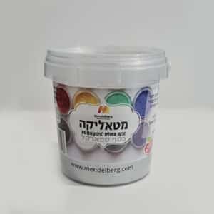 אבקת איבוק מטאלית כסף ספארקל - מנדלברג 100 סמ"ק (מנצנץ) - בד"צ העדה החרדית