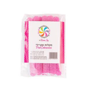 מקלות אקריליים רב פעמיים | ורוד מטאלי - 12 יחידות